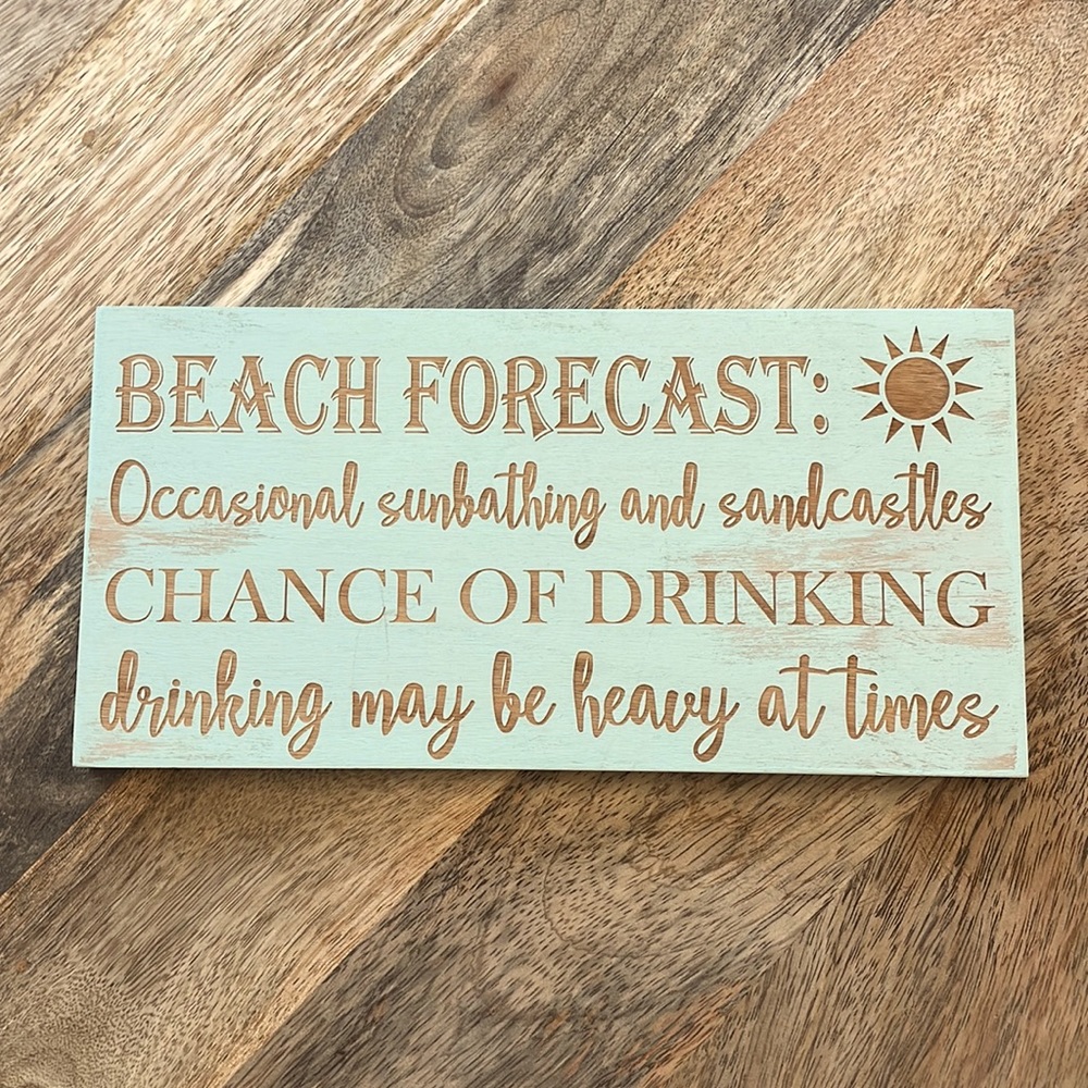 Beach Forecast Sign NWT
